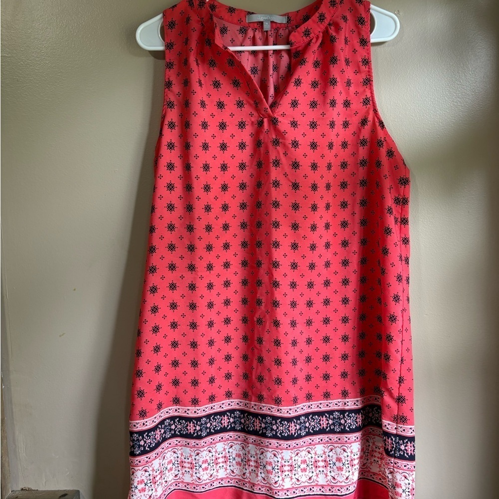 Sweet Rain Coral Patterned Dress